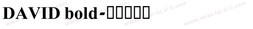 DAVID bold字体转换